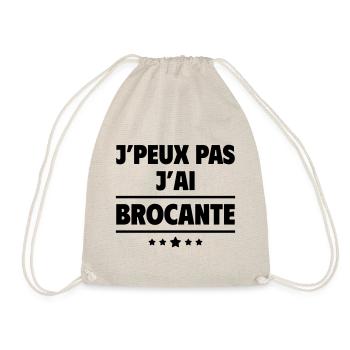 J'peux pas j'ai brocante, broncateur, brocanteuse - Sac de sport léger - nature - Devant