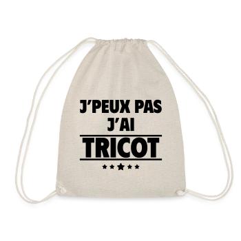 J'peux pas j'ai tricot, tricoteur, tricoteuse - Sac de sport léger - nature - Devant