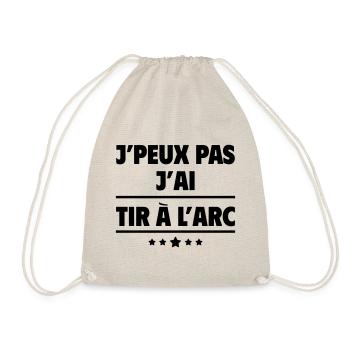 J'peux pas j'ai tir à l'arc, archer, archère - Sac de sport léger - nature - Devant
