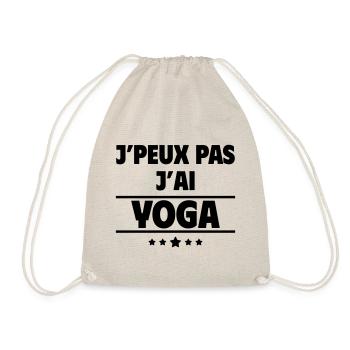 J'peux pas j'ai yoga, yogi, yogini - Sac de sport léger - nature - Devant