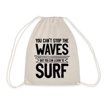 Surfer Surf spruch - Turnbeutel - Natur - Vorne