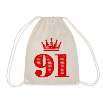 91 Number crown - Drawstring Bag - nature - Front