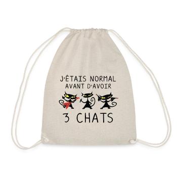 J étais normal avant 3 chats noirs - Chats Drôles - Sac de sport léger - nature - Devant