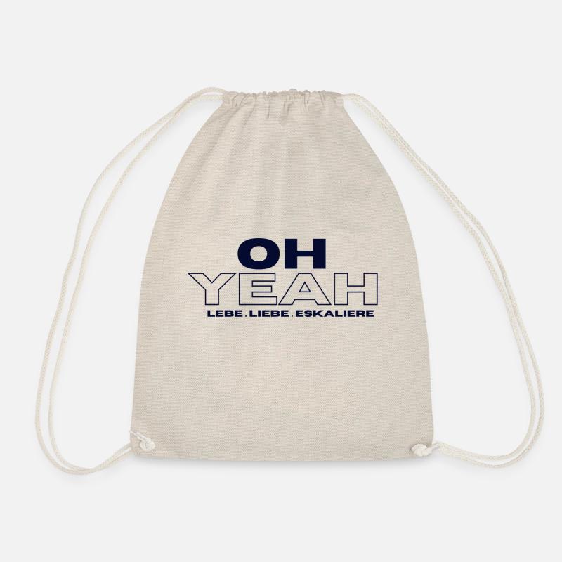 OH YEAH- LEBE LIEBE ESKALIERE 2 - Turnbeutel - Natur