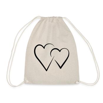 à double coeur - Sac de sport léger - nature - Devant