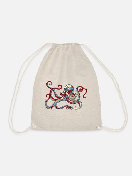 Octopus - Drawstring Bag - nature