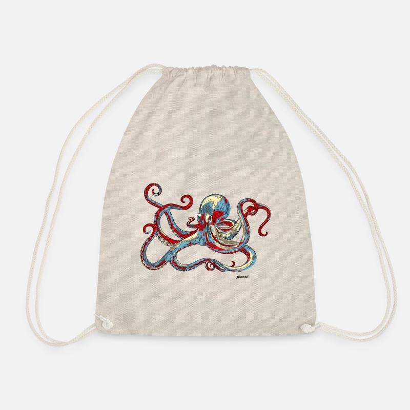 Octopus - Turnbeutel - Natur