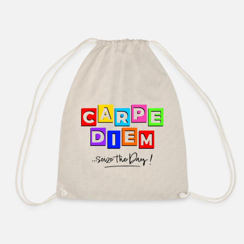 Carpediem im Comic-Stil - Turnbeutel - Natur