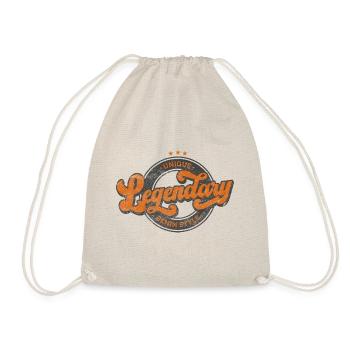 Unique legendary denim style vintage retro orange - Drawstring Bag - nature - Front