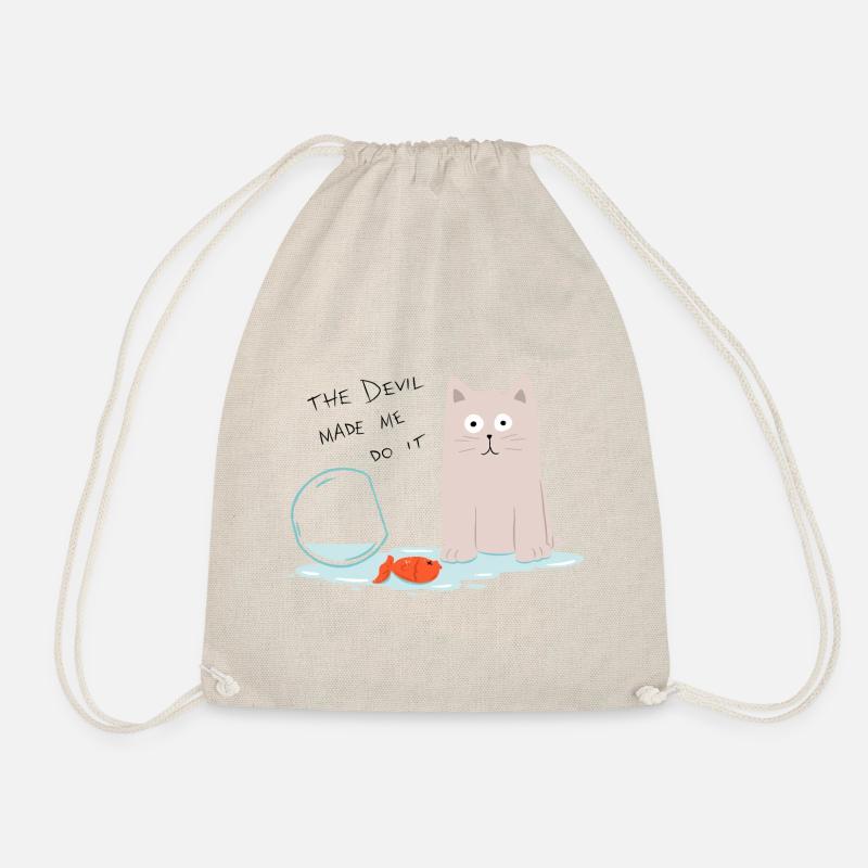 The Devil Made Me Do It - Drawstring Bag - nature