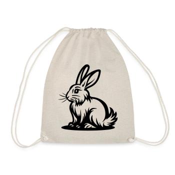 Osterhase Icon Ostern - Turnbeutel - Natur - Vorne
