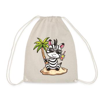 Zebra Sommer Strand Urlaub - Turnbeutel - Natur - Vorne