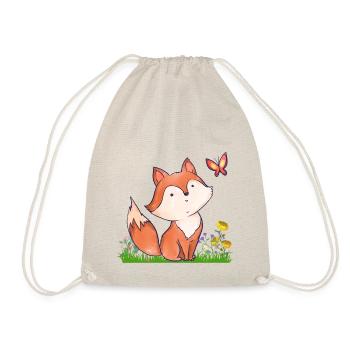Fox motif - Drawstring Bag - nature - Front