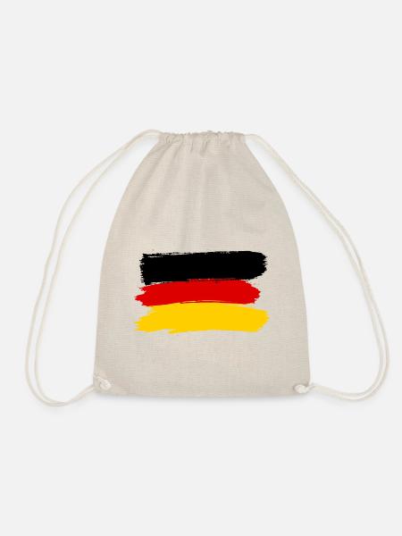 Deutsche Flagge Trikot Fanartikel Deutschland - Turnbeutel - Natur