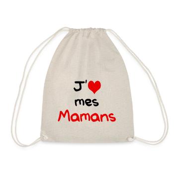 Aime_mes_mamans_1 - Drawstring Bag - nature - Front