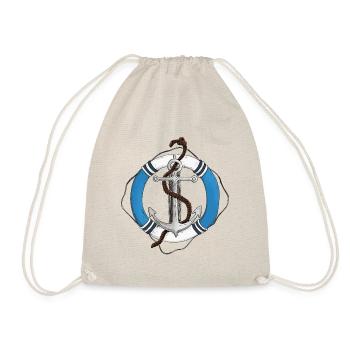 Anchor life ring sailor coastal child - Drawstring Bag - nature - Front