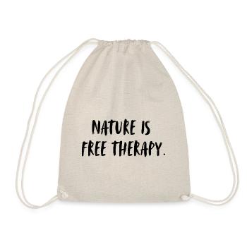 La nature est une thérapie gratuite. La nature est libre.. - Sac de sport léger - nature - Devant