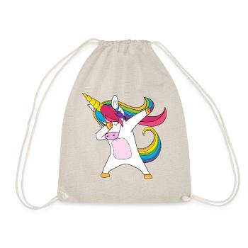Unicorn Dabbing - Drawstring Bag - nature - Front
