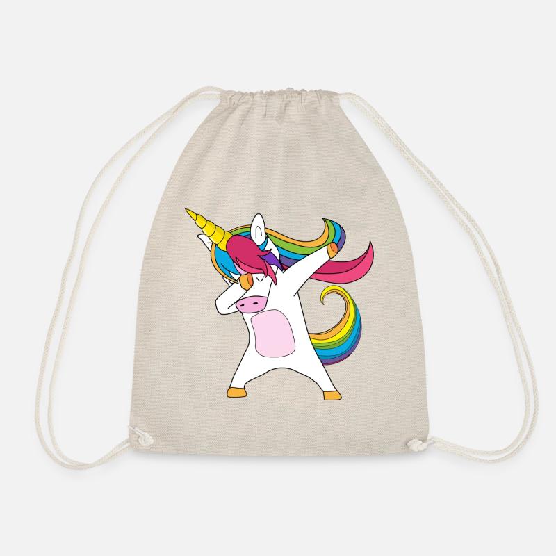 Einhorn Dabbing - Turnbeutel - Natur