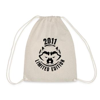 2011 Raccoon 10 year birthday raccoon teenager - Drawstring Bag - nature - Front