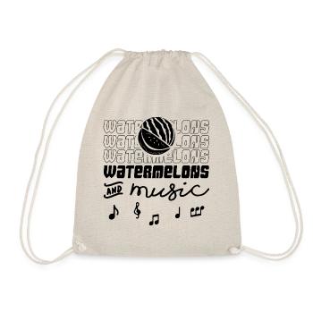 Musicien d'été pastèque et notes de musique - Sac de sport léger - nature - Devant