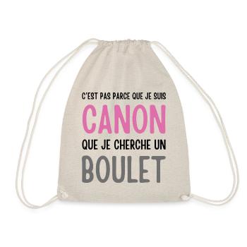Je suis canon mais je ne cherche pas un boulet - Sac de sport léger - nature - Devant