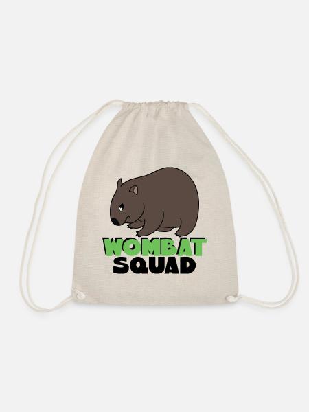 Wombat Squad Süßes Wombat-Wildtier - Turnbeutel - Natur