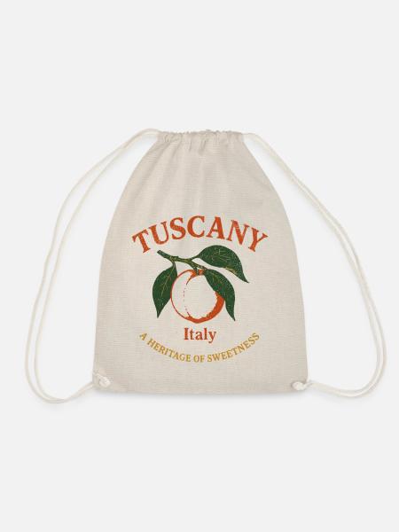 Toscana Italien Pfirsich Shirt - Turnbeutel - Natur