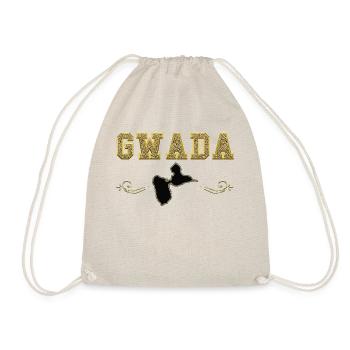 Gwada Gold Guadeloupe Island In Precious Gold - Drawstring Bag - nature - Front