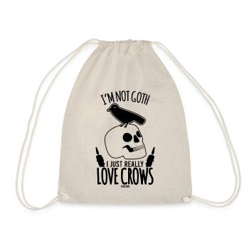 Gothic Crow Superstition - Drawstring Bag - nature - Front
