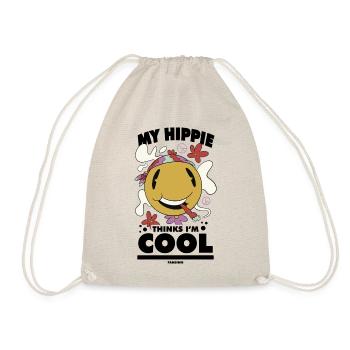 funny hippie - Drawstring Bag - nature - Front