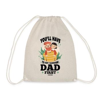 Papa Fille Enfant Fête des pères Fille Cadeau - Sac de sport léger - nature - Devant