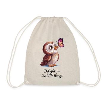 Hibou et papillon – Profitez des petites choses - Sac de sport léger - nature - Devant