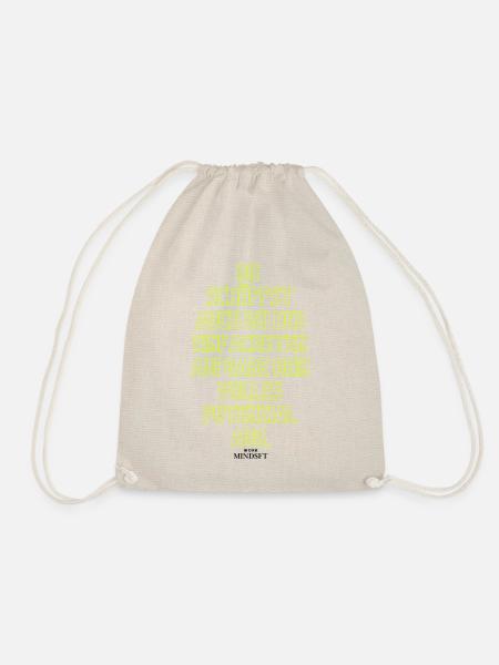 Neon Motivationszitat Potenzial entfalten - Turnbeutel - Natur