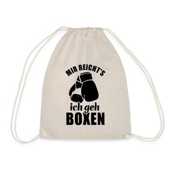 Mir reicht's ich geh Boxen - Boxer Spruch - Turnbeutel - Natur - Vorne