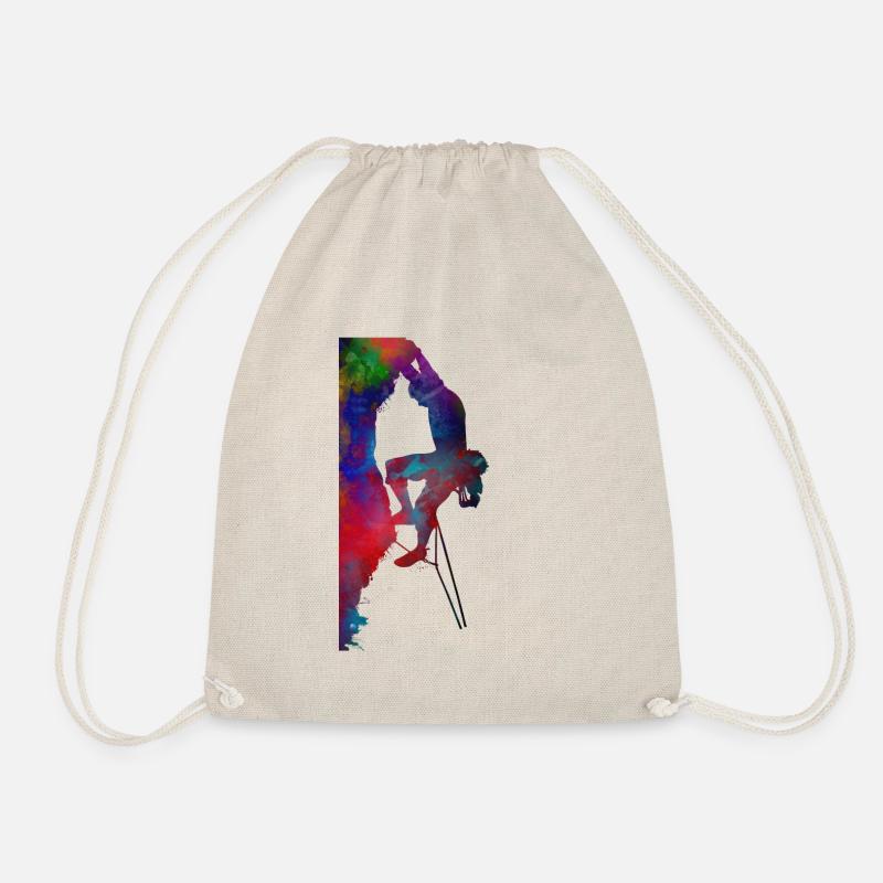 climbing sport art - Drawstring Bag - nature