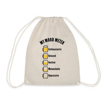 My Mood Meter (Beer Drinker / V1 / POS) - Drawstring Bag - nature - Front