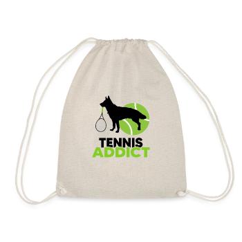 Tennis Tennis Match « Tennis & Dog » Accro au tennis - Sac de sport léger - nature - Devant