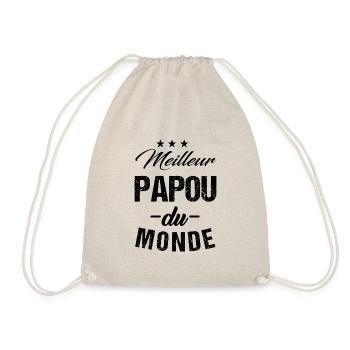 Meilleur papou du monde t-shirt grand-père - Sac de sport léger - nature - Devant