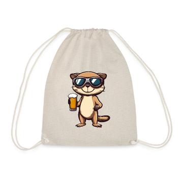 Suricate Après-Ski Bière Bande Dessinée - Sac de sport léger - nature - Devant
