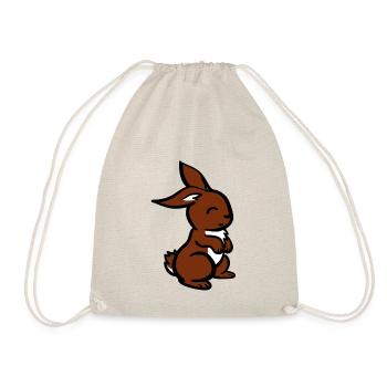 Lapin / lapin / animaux mignons - Sac de sport léger - nature - Devant