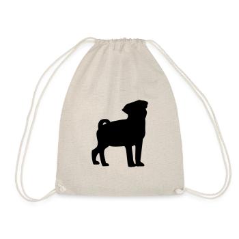 Mops - Turnbeutel - Natur - Vorne