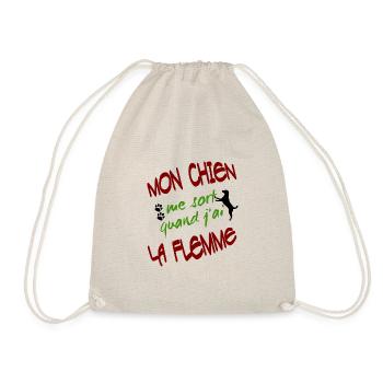 Mon chien me sort. Cadeau amoureux des chiens - Sac de sport léger - nature - Devant