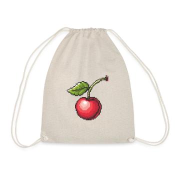Kirsche Pixel Gamer - Turnbeutel - Natur - Vorne