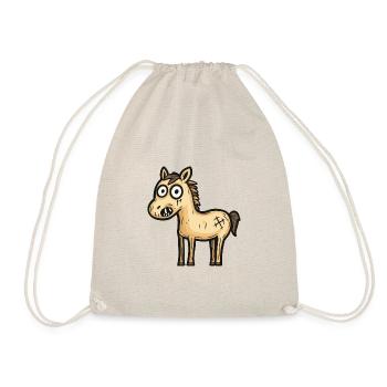 Cheval Halloween Bande dessinée Zombie - Sac de sport léger - nature - Devant