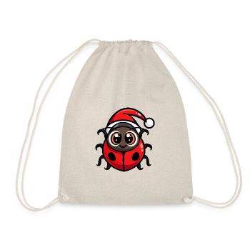 Ladybug Christmas - Drawstring Bag - nature - Front