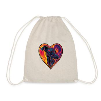 Whippet Chien Coeur Amour - Sac de sport léger - nature - Devant