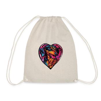 Teckel BlaireauChien Coeur Amour - Sac de sport léger - nature - Devant