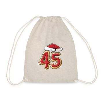 45 Zahl Weihnachten - Turnbeutel - Natur - Vorne