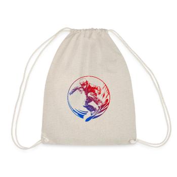 Silhouette de snowboard colorée - Sac de sport léger - nature - Devant